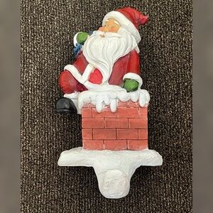 Santa Chimney Stocking Holder Resin Decor Figure